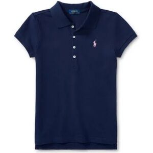 Girls Polo Ralph Lauren Stretch Mesh Polo Shirt